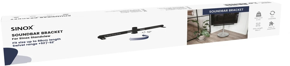 Sinox Soundbarbeslag do StandView juoda