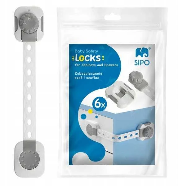SIPO apsauga smart lock stalčiams durelėms 6 vnt SBS-214