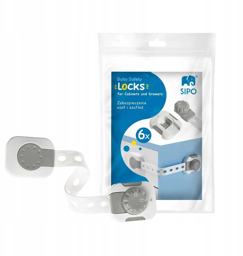 SIPO apsauga smart lock stalčiams durelėms 6 vnt SBS-214