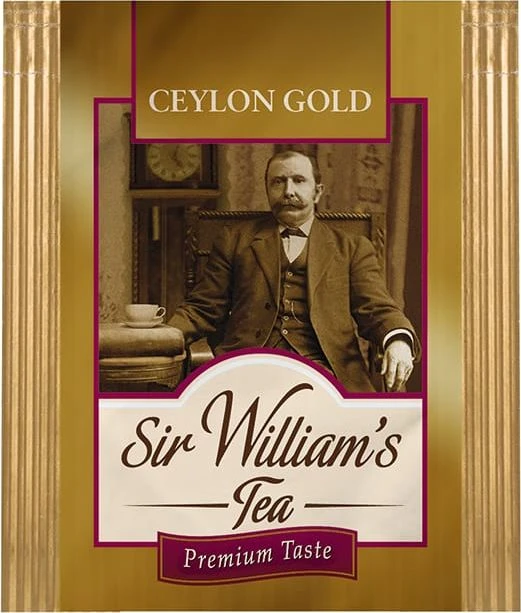 Sir Williams Ceilono arbata su vyro portretu