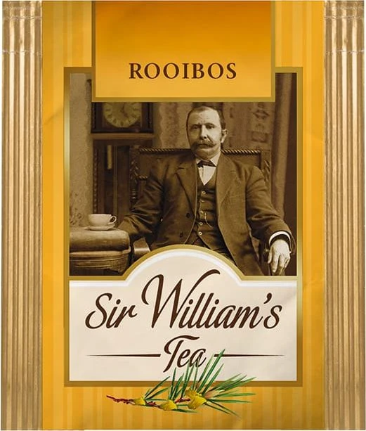 Sir Williams Rooibos pakuotė su ūsoto vyro atvaizdu