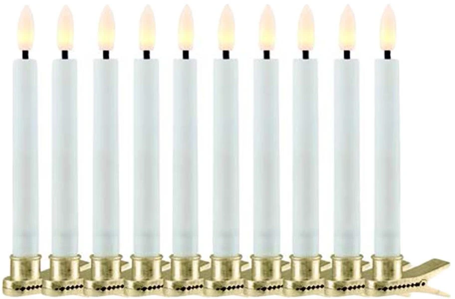 Sirius Sille Wax Tree Candle 10 pcs, Baltas