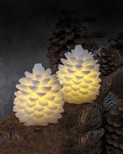 Sirius Clara Cone 2 pcs Set, H10cm, baltas