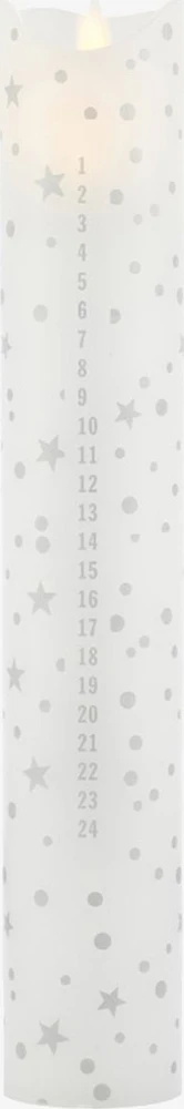 Sirius Sirius Sara Calendercandle Ø4,8xH29cm, Romantic Sidabrinis