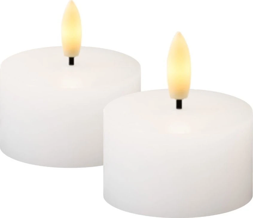 Sirius Sirius Sille T-light 2 pcs. Set, Ø6cm, H3,4cm, baltas