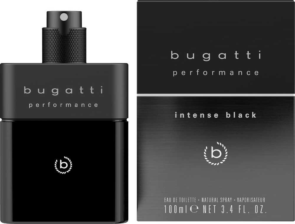 BUGATTI PERFORMANCE INTENSE Juodas tualetinis vanduo, 100 ml