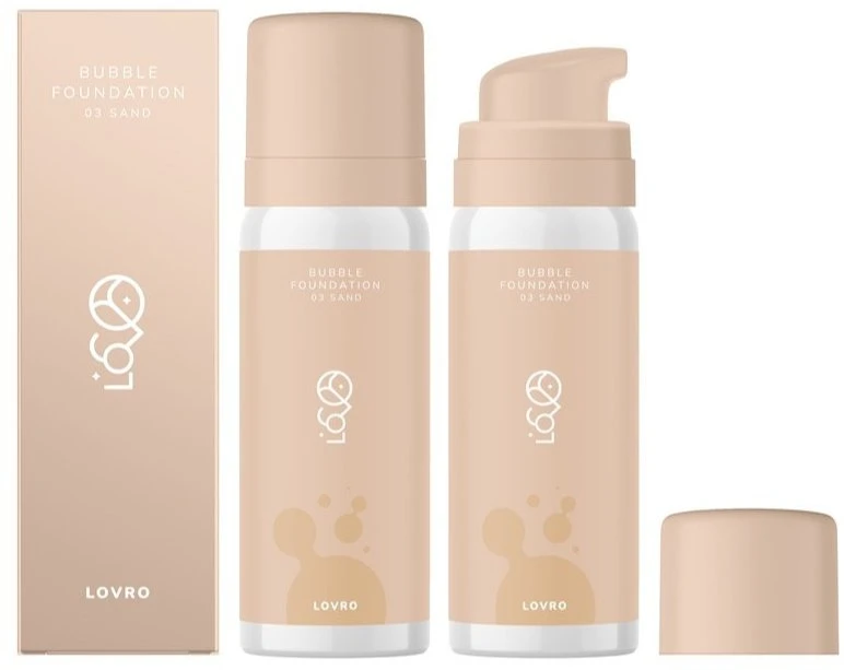 Lovro Burbulinis makiažo pagrindas su gazuota, šviesinančia formule 03 Sand 50ml