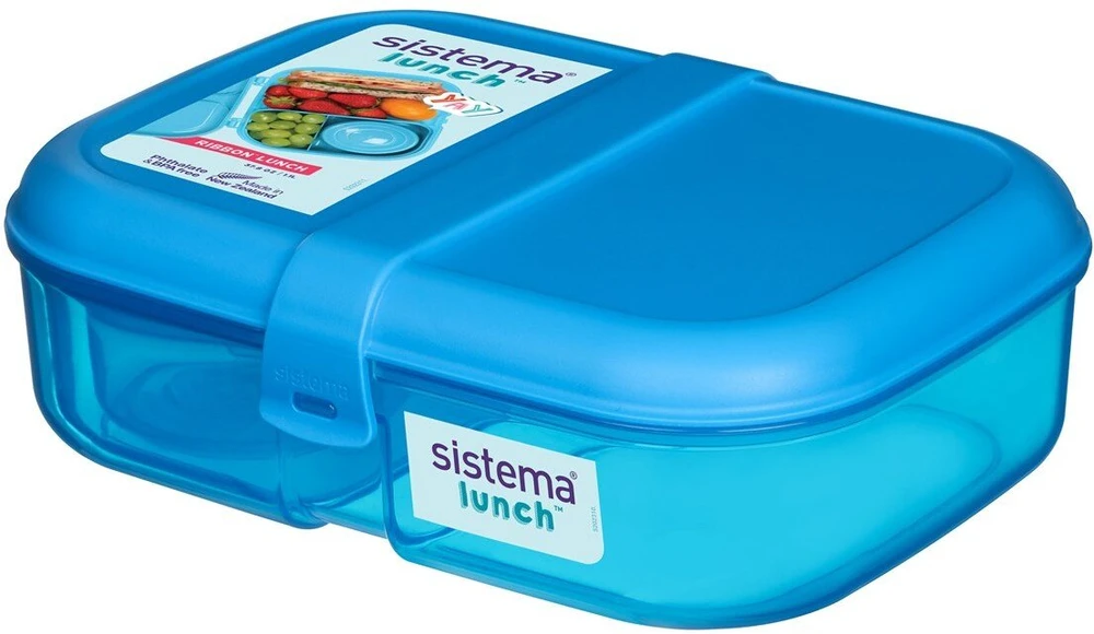 Sistema 1,1 l Ribbon pietų dėžutė mėlyna