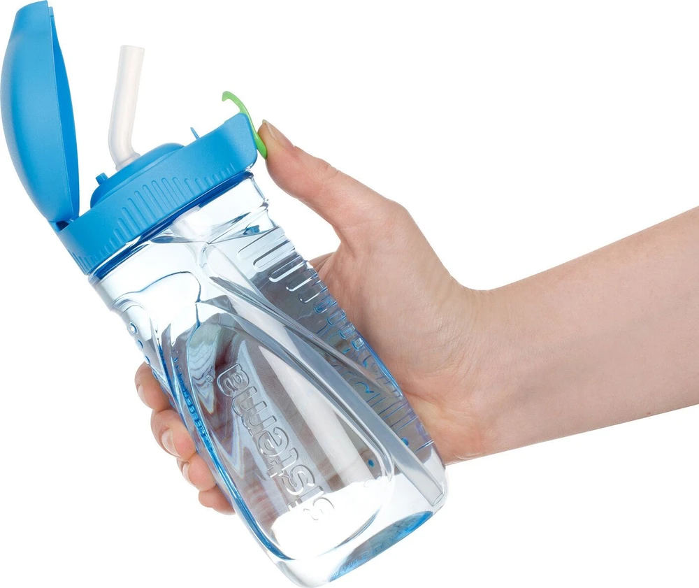Gertuvė Sistema 520 ml tritano greitai atidaromas butelis, mėlynas