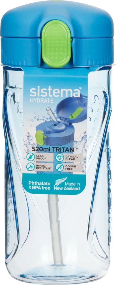 Gertuvė Sistema 520 ml tritano greitai atidaromas butelis, mėlynas