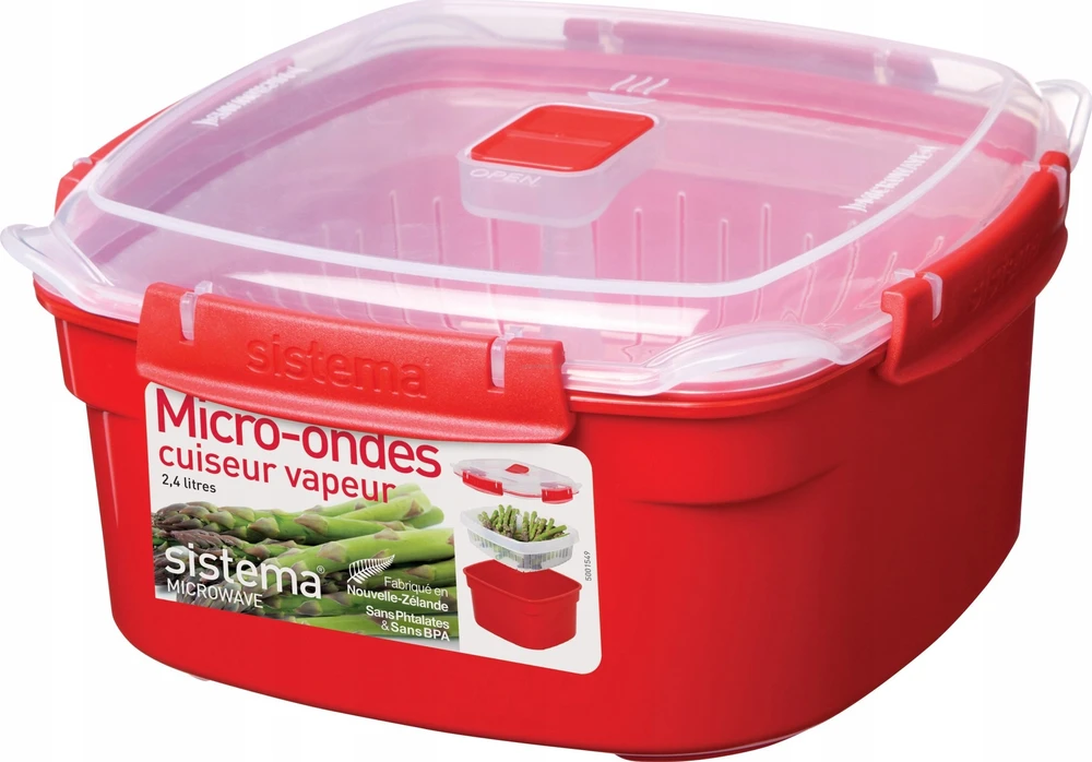 Sistema Mikrofalowy parowar o pojemności 2400 ml