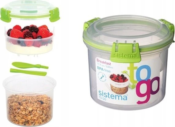 Sistema Pusryčių išsinešimui 530 ml mėtų skonio