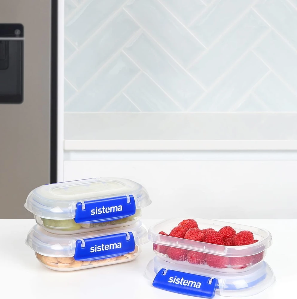 Sistema sistema Pojemniki do przechowywania komplektas KLIP IT PLUS 3 x 180 ml mėlyna