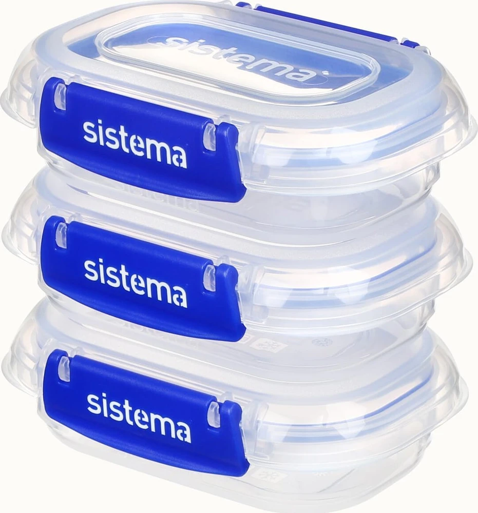 Sistema sistema Pojemniki do przechowywania komplektas KLIP IT PLUS 3 x 180 ml mėlyna