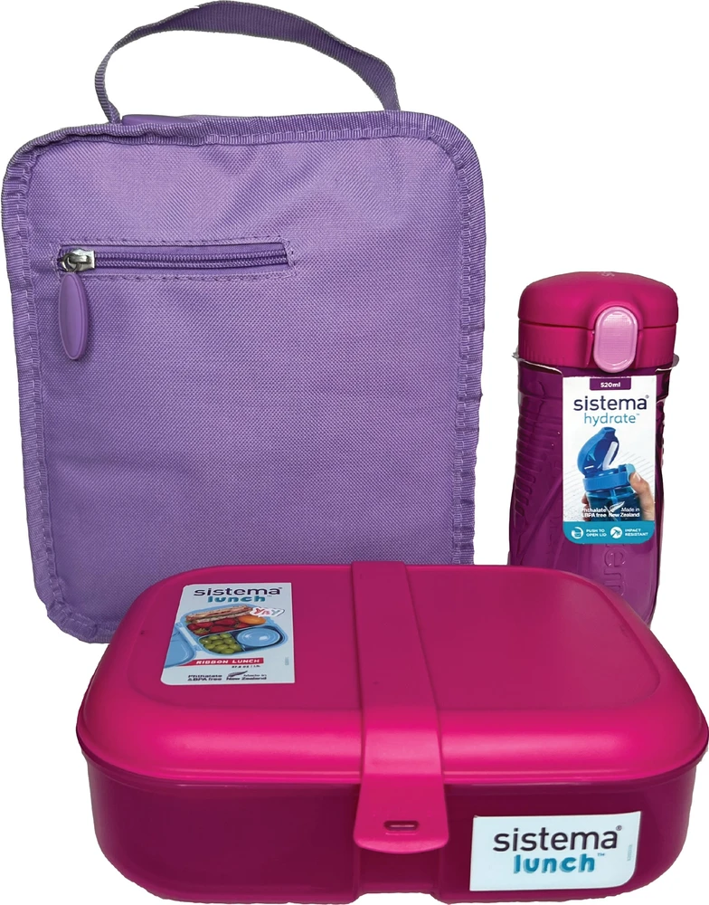 Sistema Sistema LunchTime 3 Pack - Rožinė/Violetinė