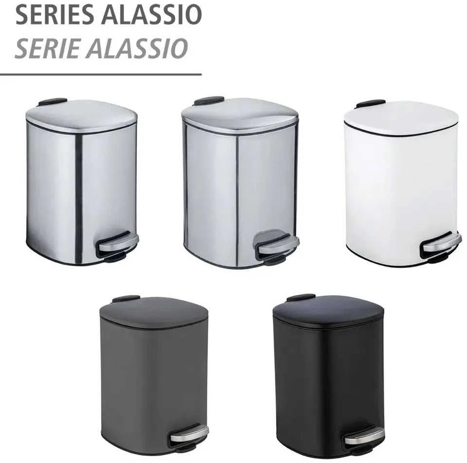 ALASSIO šiukšliadėžė su pedalu ir „Easy-Close“ funkcija, 5 l, WENKO