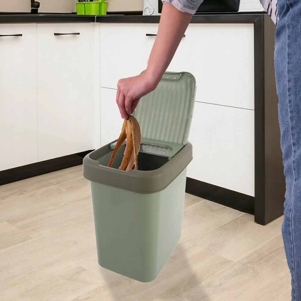 Bigbuy Home Orion Plastikinis Šiukšlių Krepšys 12 l - Žalias - Praktinis