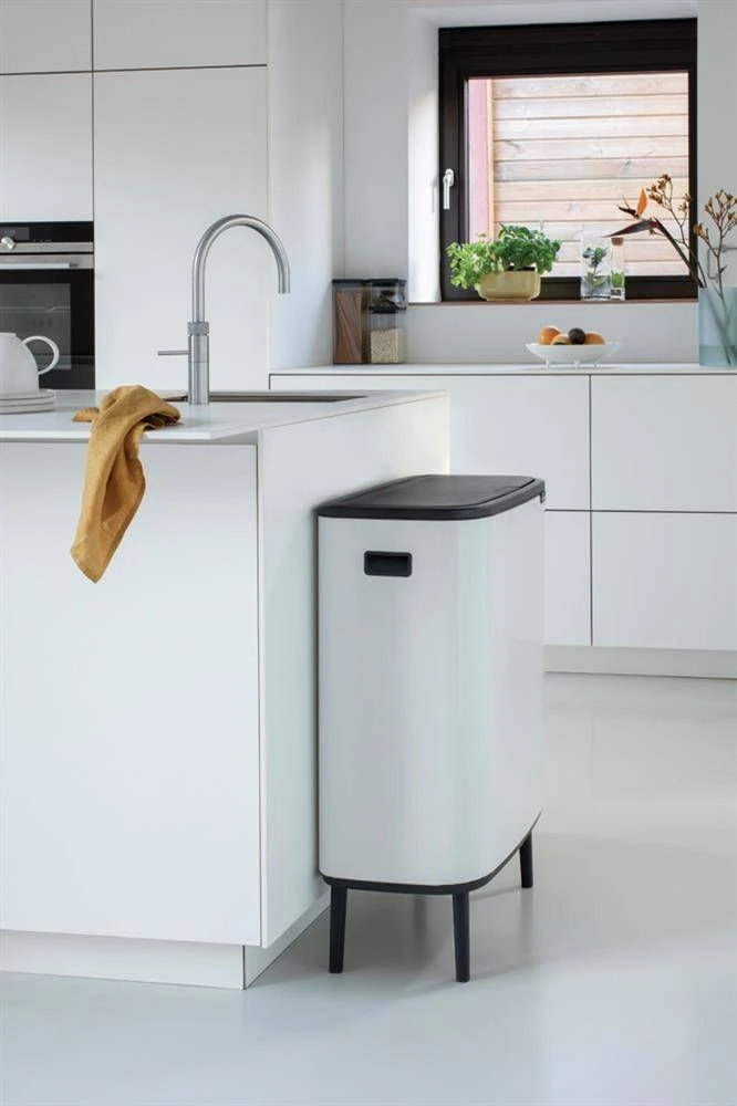 Brabantia atkritumu tvertne Bo Touch Hi, 2x30l, balta