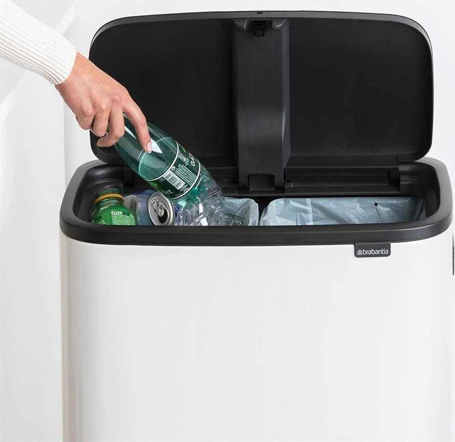 Brabantia atkritumu tvertne Bo Touch Hi, 2x30l, balta
