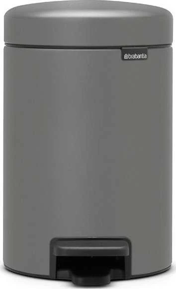 Brabantia Šiukšlių dėžė 3L su pamina NewIcon, mineral concrete pilkas