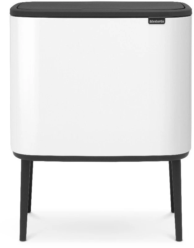 Šiukšlių dėžė Brabantia Bo Touch, 3 x 11 l, Balta