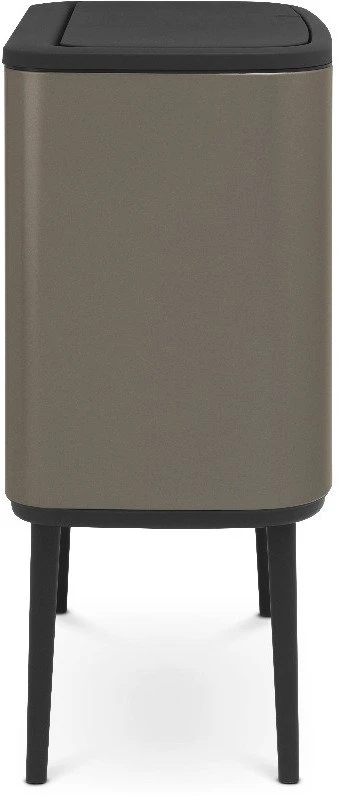 Šiukšlių dėžė Brabantia Bo Touch, 11+23 l, Platinos spalvos