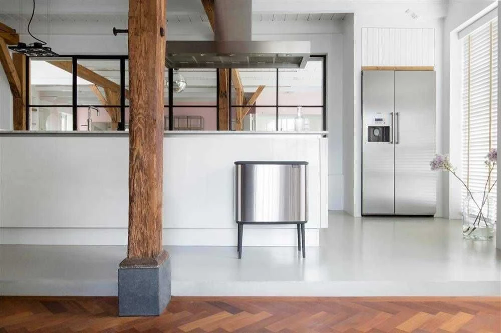 Šiukšlių dėžė Brabantia Bo Touch, 11+23 l, Matinio plieno spalvos