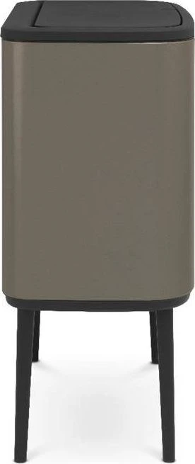 Šiukšlių dėžė Brabantia Bo Touch, 11+23 l, Platinos spalvos