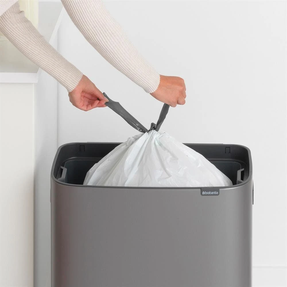 Šiukšliadėžė Brabantia atliekų rūšiavimui su mygtuku ruda