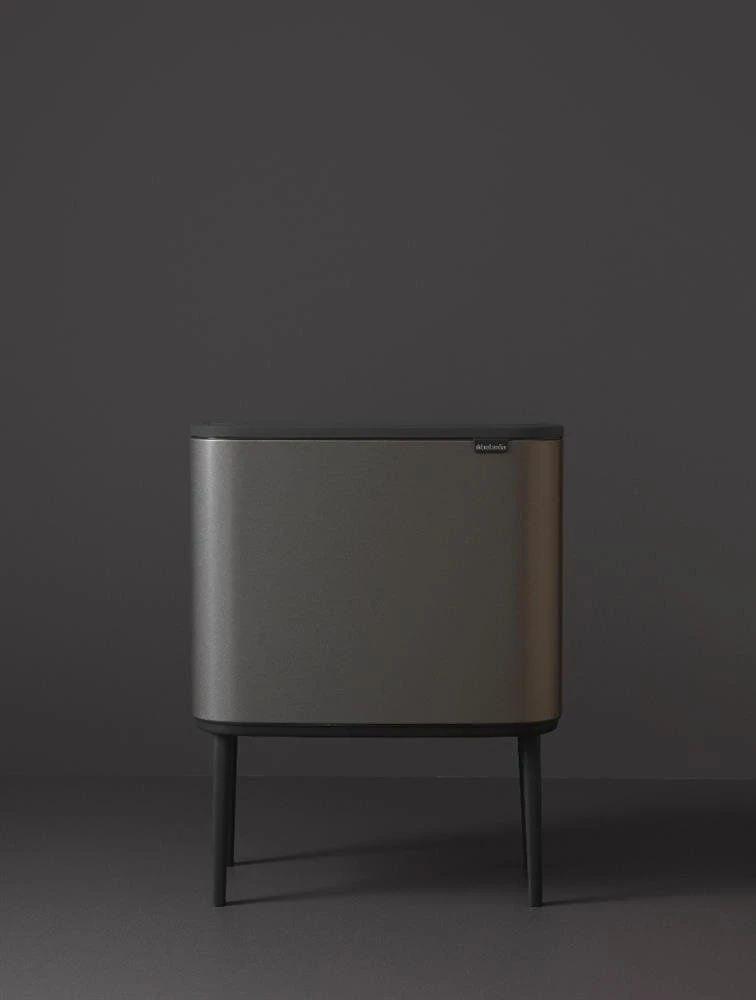 Šiukšlių dėžė Brabantia Bo Touch, 11+23 l, Platinos spalvos