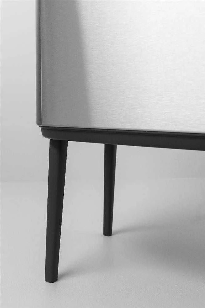 Šiukšlių dėžė Brabantia Bo Touch, 11+23 l, Matinio plieno spalvos