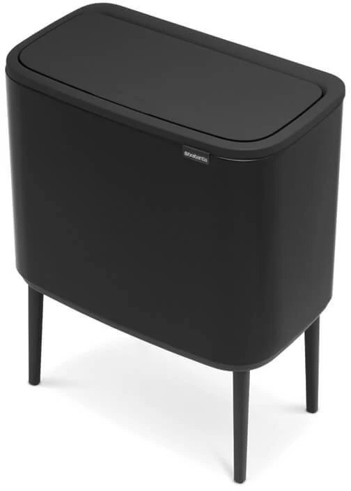 Šiukšlių dėžė Brabantia Bo Touch, 3 x 11 l, Matinė juoda