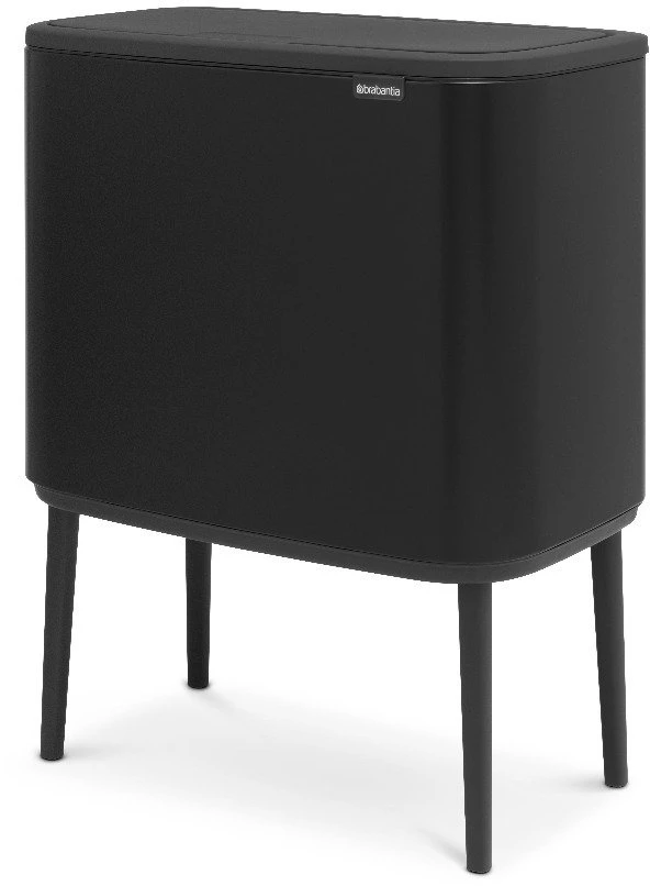 Šiukšlių dėžė Brabantia Bo Touch, 3 x 11 l, Matinė juoda
