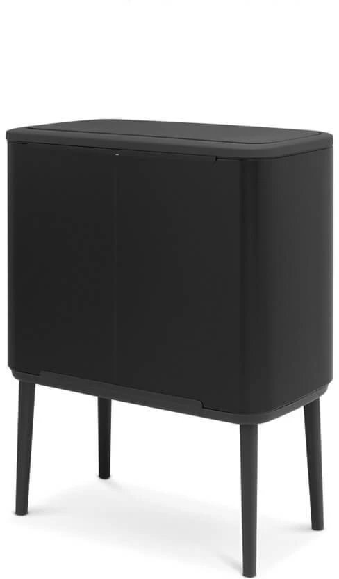 Šiukšlių dėžė Brabantia Bo Touch, 3 x 11 l, Matinė juoda