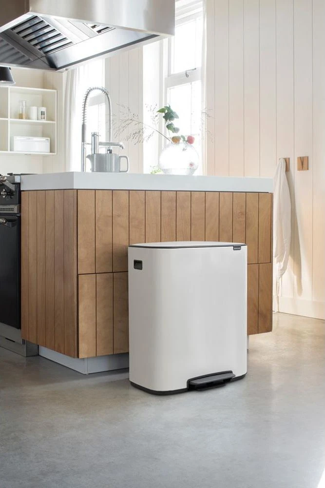 Brabantia Šiukšlių dėžė su pedalu, Bo 60L - baltos spalvos