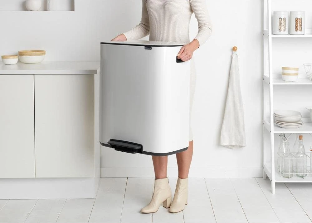 Brabantia Šiukšlių dėžė su pedalu, Bo 60L - baltos spalvos