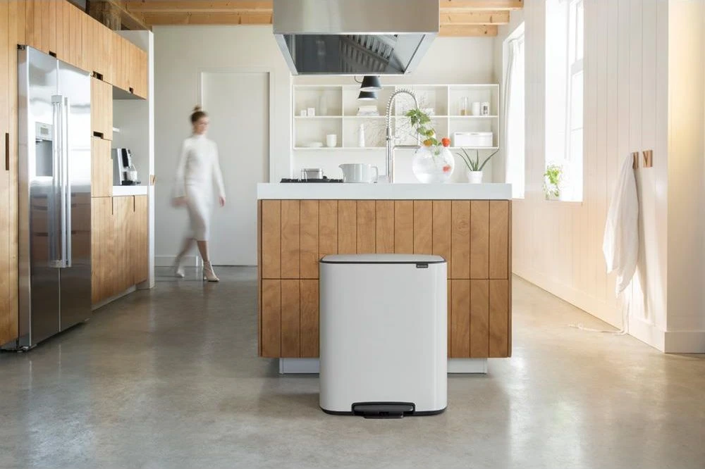 Brabantia Šiukšlių dėžė su pedalu, Bo 60L - baltos spalvos
