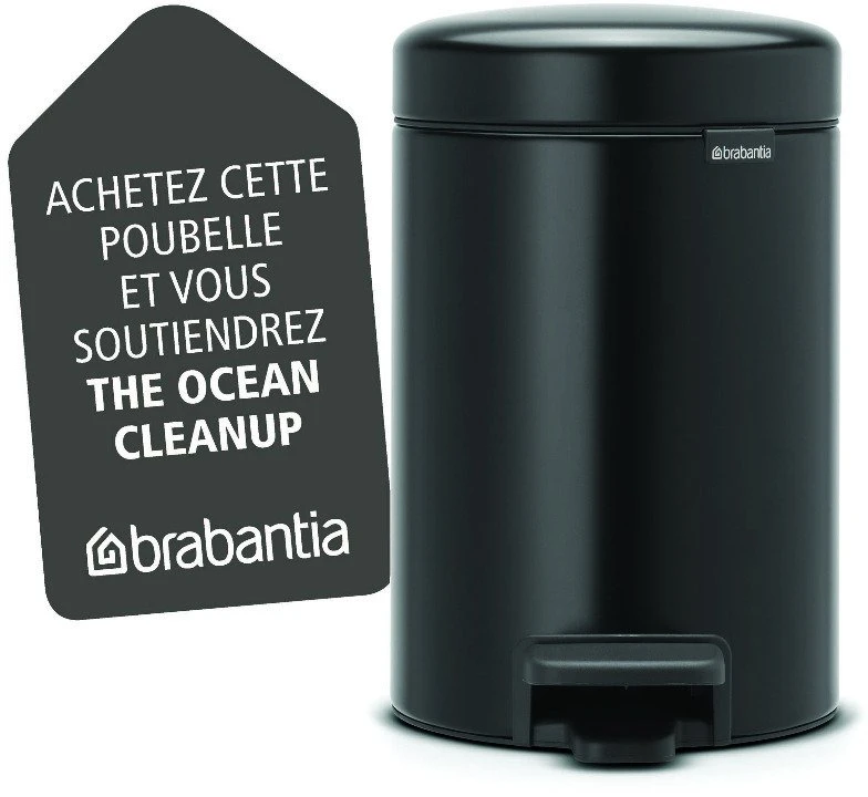 Šiukšliadėžė Brabantia 3 L, 11 33 21 juoda matinė