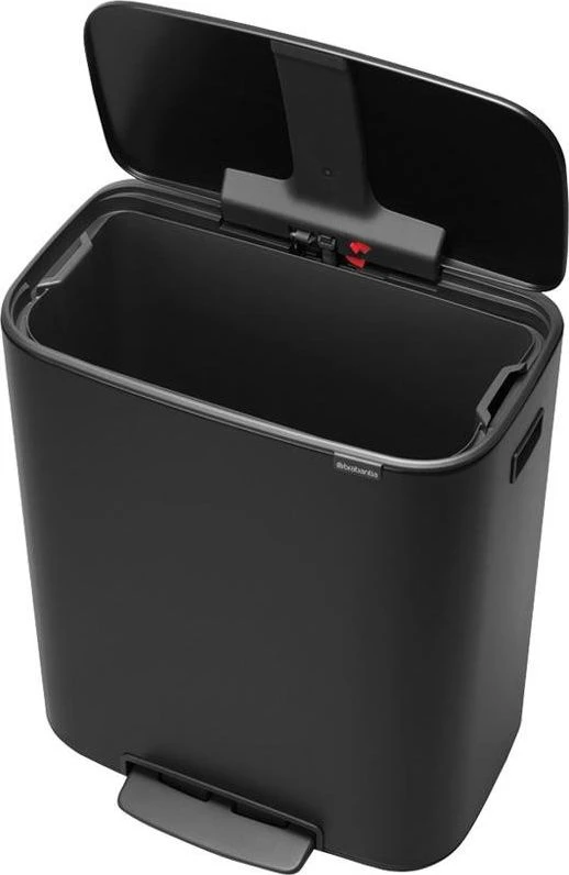 Brabantia Šiukšlių dėžė su pedalu, Bo 60L - matinės juodos spalvos