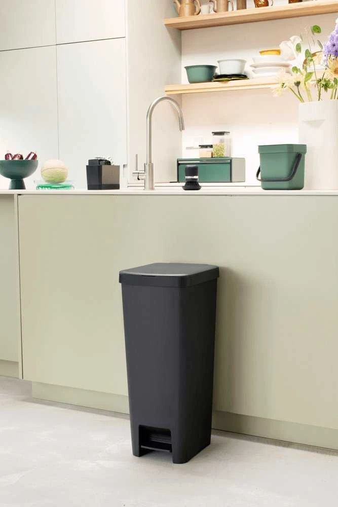 Brabantia 800023, 40 L, Kampinis, Pilkas, Pedalinis, 280 mm, 352 mm