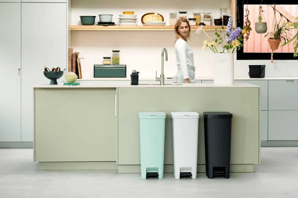 Brabantia 800023, 40 L, Kampinis, Pilkas, Pedalinis, 280 mm, 352 mm