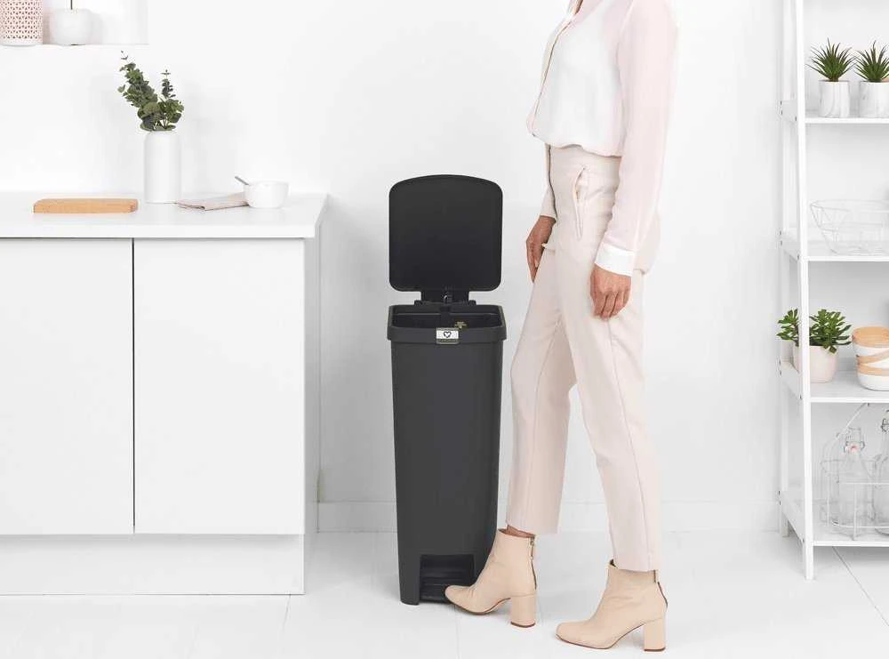 Brabantia 800023, 40 L, Kampinis, Pilkas, Pedalinis, 280 mm, 352 mm