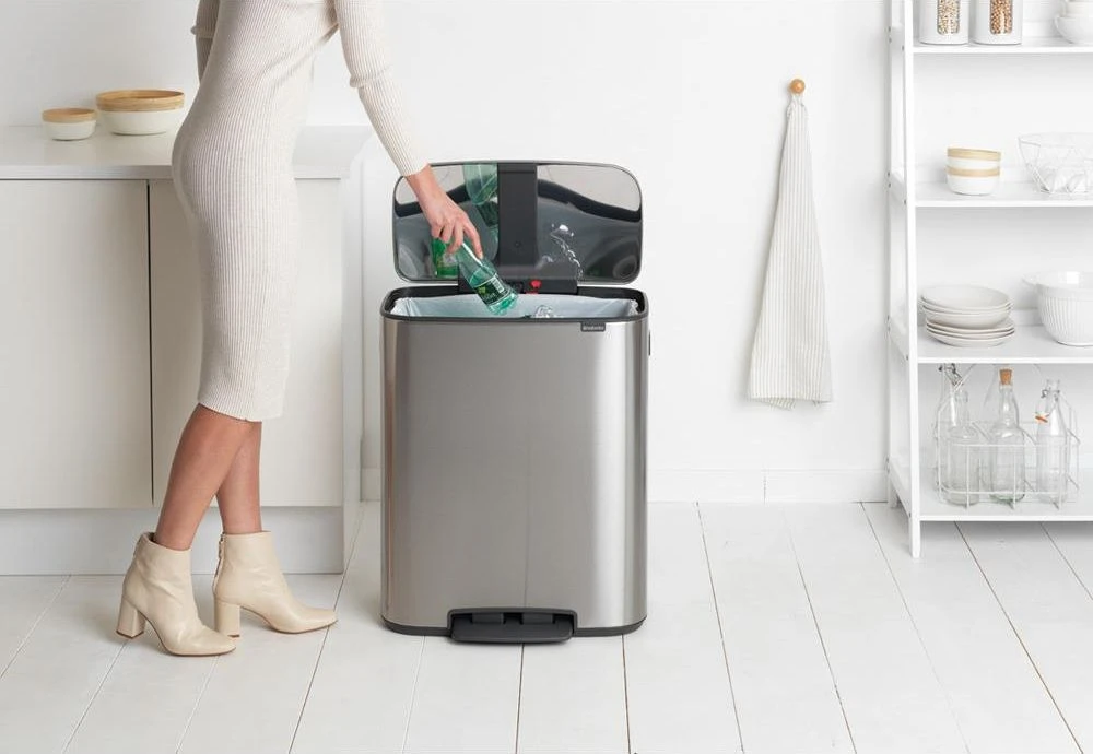 Brabantia Šiukšlių dėžė su pedalu, Bo 60L - matinės plieno spalvos