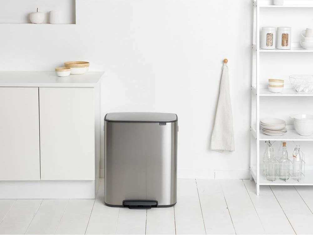 Brabantia Šiukšlių dėžė su pedalu, Bo 60L - matinės plieno spalvos