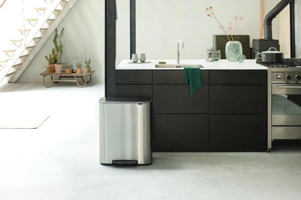 Brabantia Šiukšlių dėžė su pedalu, Bo 60L - matinės plieno spalvos