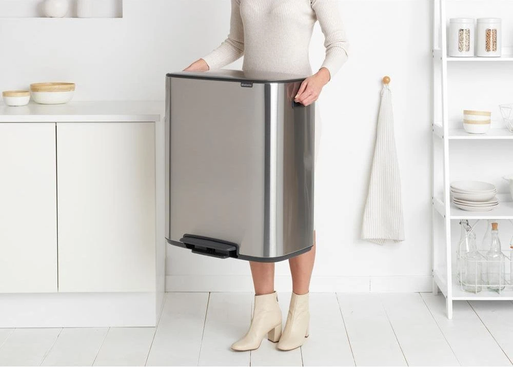 Brabantia Šiukšlių dėžė su pedalu, Bo 60L - matinės plieno spalvos