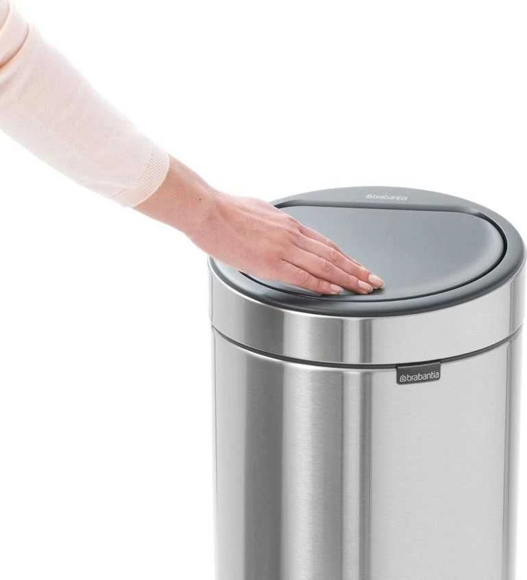 Brabantia Touch Bin Nauja, plieno matinė, 30 L