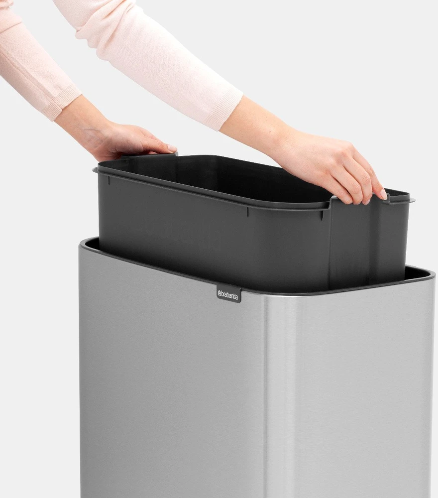 Šiukšlių dėžė Brabantia Bo Touch, 36 l, plieno spalvos