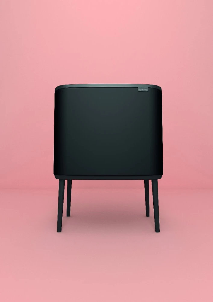 Šiukšlių dėžė Brabantia Bo Touch, 36 l, matinės juodos spalvos
