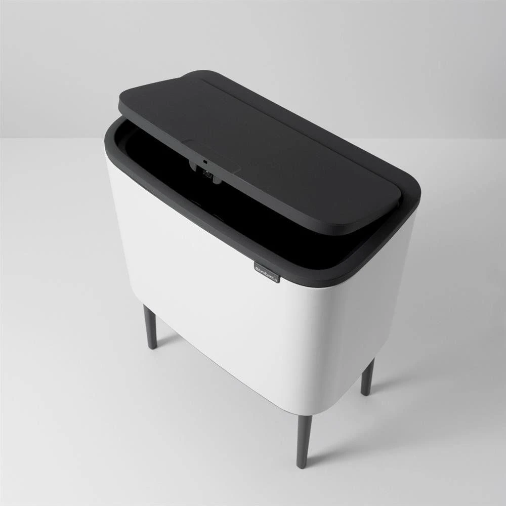 Šiukšlių dėžė Brabantia Bo Touch, 36 l, baltos spalvos